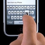 Typing on an iPhone